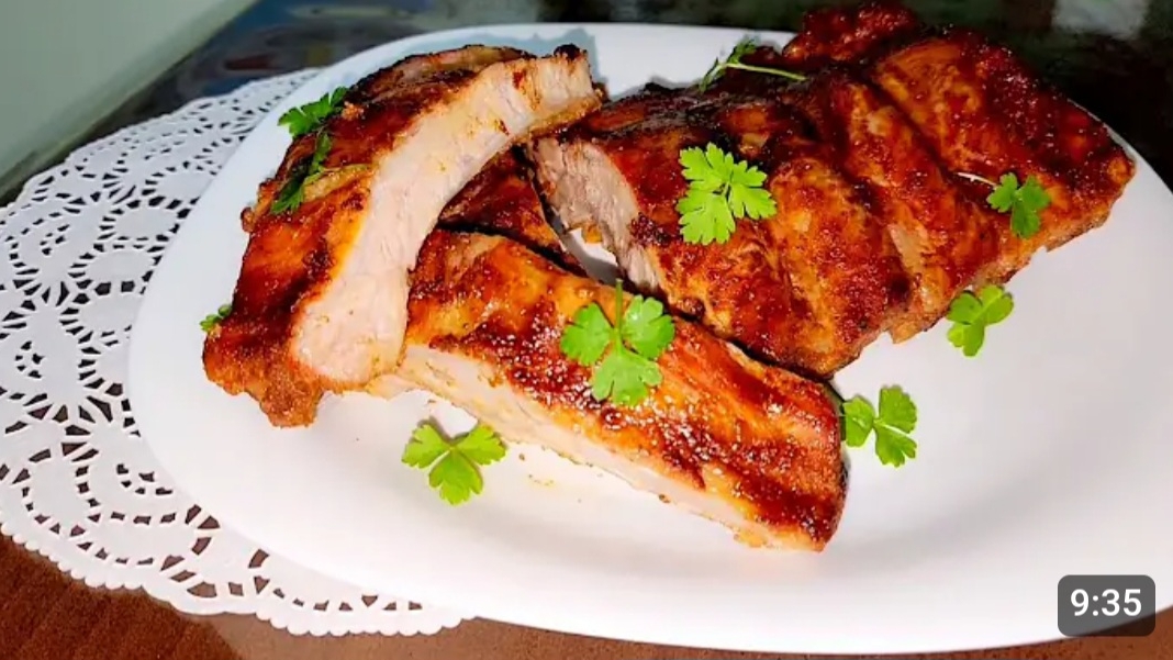 СВИНЫЕ РЁБРЫШКИ В ДУХОВКЕ.🐖🍖 смотреть онлайн