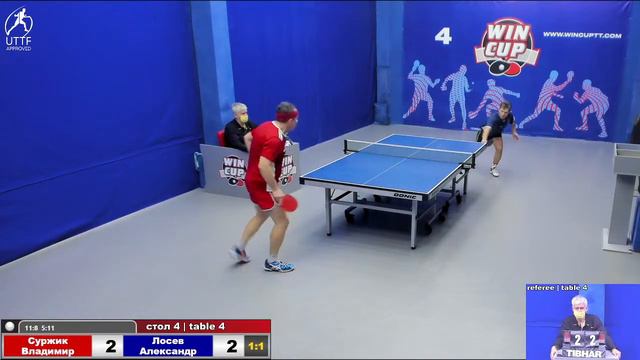 01:30 Суржик Владимир (3:2) Лосев Александр стол 4 ЮГ-4 17.12.21 смотреть онлайн