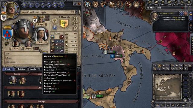 Normans of the South! - Crusader Kings 2 - Episode 5 [Twitch Vods] смотреть онлайн