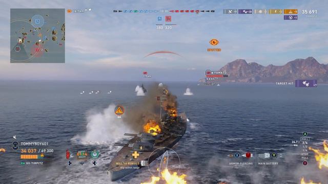 Tirpitz: Close The Distance | World of Warships Legends | 4k | смотреть онлайн