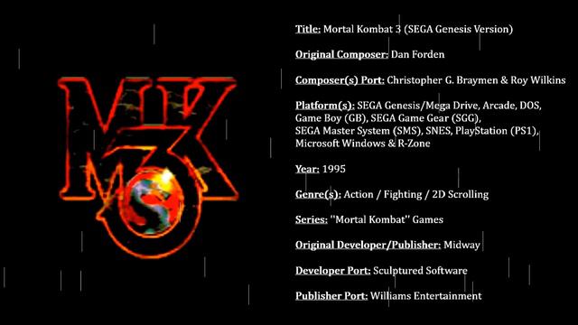 Mortal Kombat 3 (SEGA Genesis) [Soundtrack in FULL HD & 320 KBPS] смотреть онлайн
