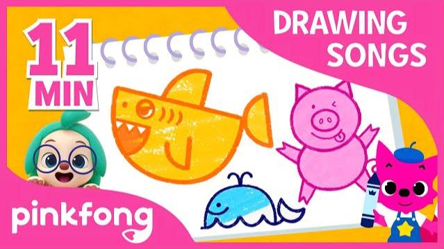 How To Draw A Baby Shark And More | +Compilation | Drawing Songs | Pinkfong Songs For Children