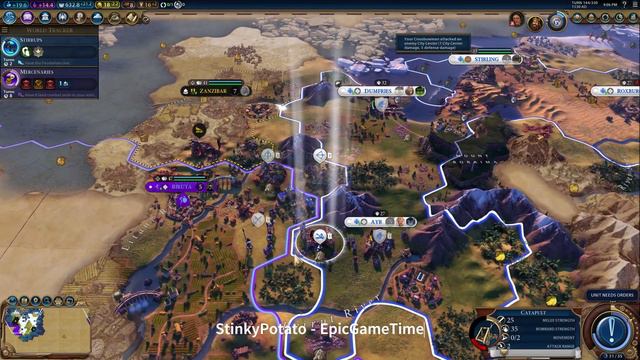 Civilization 6 - Gameplay - Small 4v4 - Religious win - Part 2 / 3 смотреть онлайн
