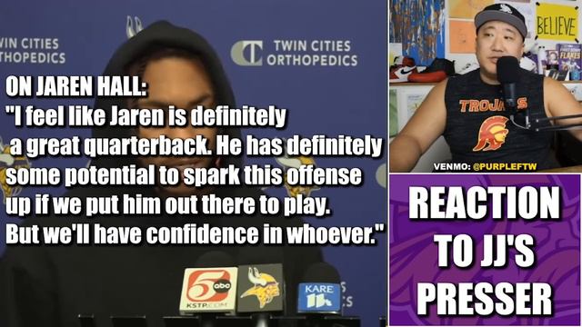 Reaction to Justin Jefferson's Press Conference: JJ Talks Effort, Jaren Hall, Kirk Cousins' Future смотреть онлайн