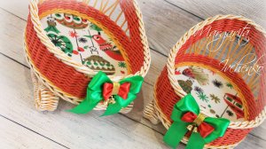 Плетем РОЖДЕСТВЕНСКИЕ САНИ . Плетение из бумаги, газетных трубочек