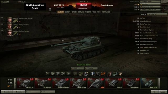 World of Tanks: AMX 13 75 French Light Tank Strategy w/ commentary смотреть онлайн