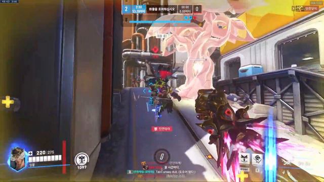 오버워치 2 지브롤터 라이프위버 경쟁전 Overwatch 2 Watchpoint: Gibraltar LIFEWEAVER GAMEPLAY смотреть онлайн