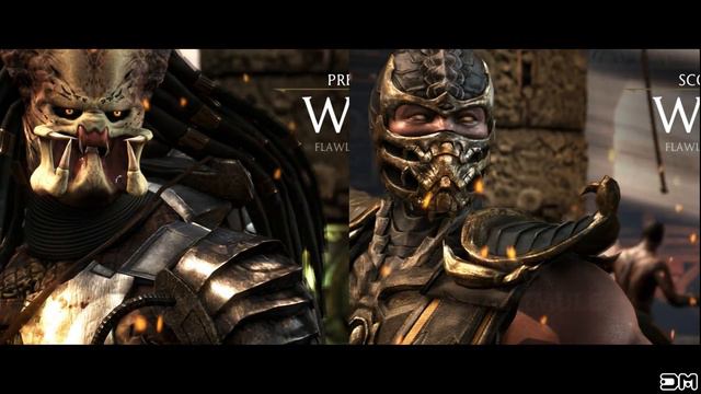 MKXL Alien & Predator VS Real Victory Poses (Side By Side Comparison)