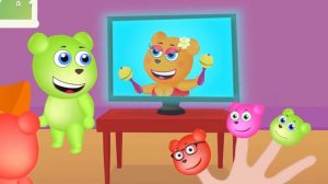 Mega Gummy Bear Who Is The Boss Finger Family Nursery Rhymes for kids Toys Fun