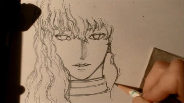 ASMR | Pencil Drawing 191 | Griffith (Request)