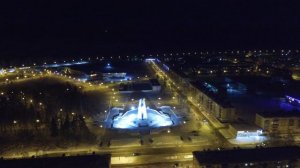 Город  Междуреченск (вечер)
