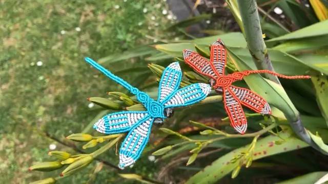 Macrame by Afeng： Macrame dragonfly ｜ Inspiration from last Bracelet video ｜蜻蜓｜编绳｜DI смотреть онлайн