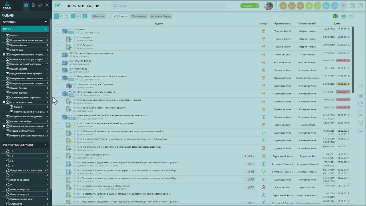 MAS Project - Работа с проектом