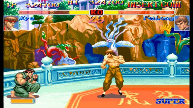 Super Street Fighter II Turbo (hardest) Ryu playthrough смотреть онлайн