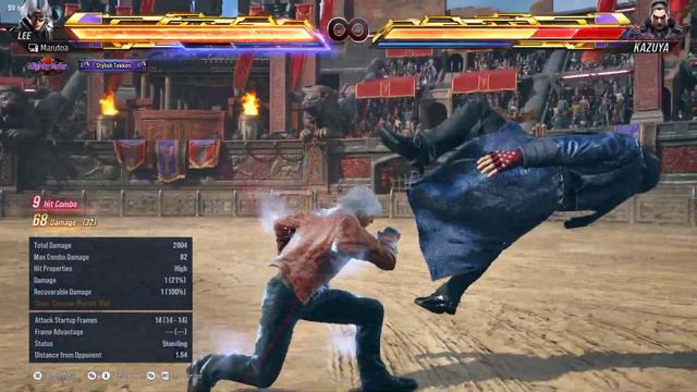 Tekken 8 Lee Rocket Heel Combo 95 dmg смотреть онлайн