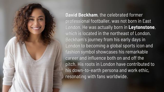 Is David Beckham from East London? смотреть онлайн