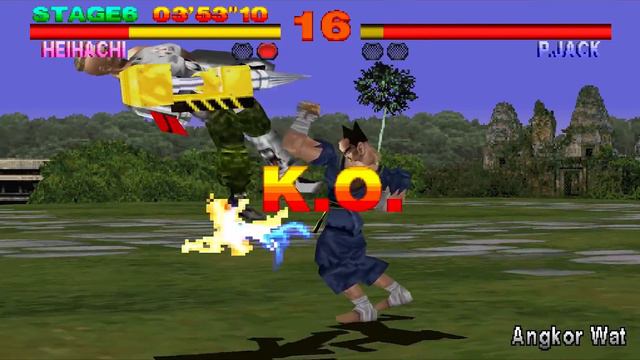 Tekken 1 [PS1] - play as Heihachi смотреть онлайн