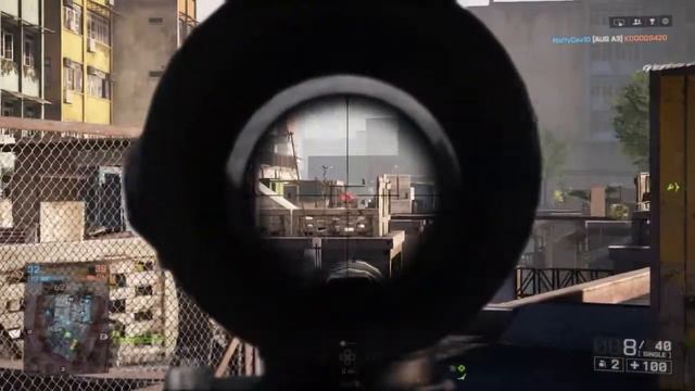 Battlefield 4 - Long Range SRR-61 kill with M145 3.4x Scope смотреть онлайн