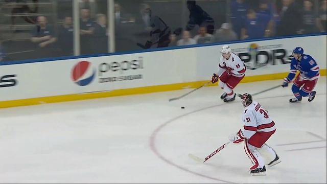 Freddie Andersen Does His Best Patrick Roy Impression, Plays Puck In Neutral Zone смотреть онлайн