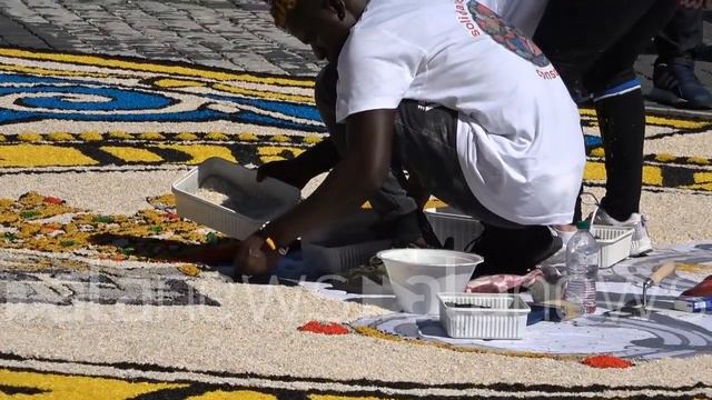 Roma, l'Infiorata di San Pietro e Paolo in via della Conciliazione смотреть онлайн