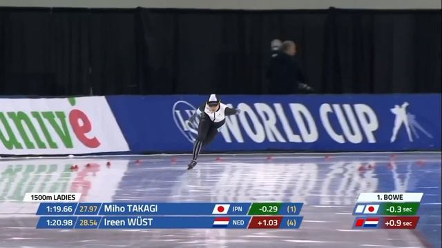 Miho Takagi 1500m - 1:49.83 (WR) World Cup Final 2018/2019 Salt Lake City смотреть онлайн