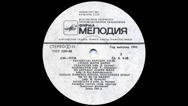 Марія Байко - Українські народні пісні смотреть онлайн