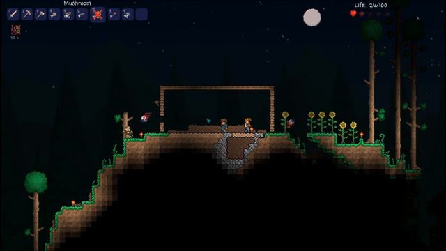 Let's Play Terraria Ep.2 - It Gets Real Dark Outside смотреть онлайн