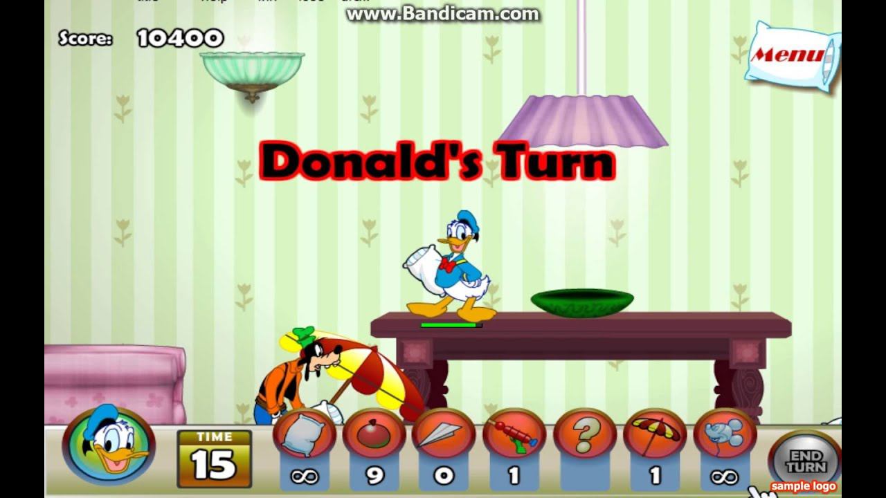 Игра Микки Маус драка подушками, было весело) смотреть онлайн