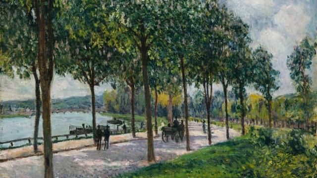 ALFRED SISLEY painting artworks & SCHUBERT classical music l famous painting slide show (HD) смотреть онлайн