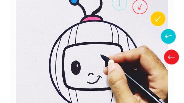 Drawing Cocomelon Easy || Cocomelon Drawing And Coloring For Children / Рисуем кокомелон легко