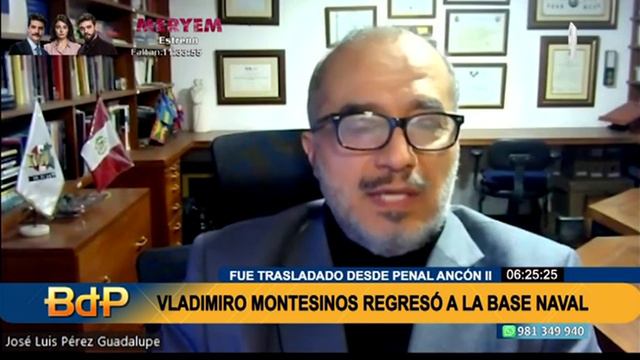 Vladimiro Montesinos regresa a la Base Naval del Callao tras decisión del Poder Judicial смотреть онлайн