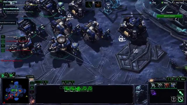 StarCraft 2 Co Op Jim Raynor Brutal Mastery Lv.87 -Temple of the Past- With Vorazun смотреть онлайн