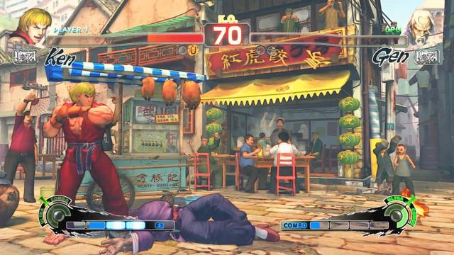 Ken vs Gen (Hardest AI) - Ultra Street Fighter IV смотреть онлайн