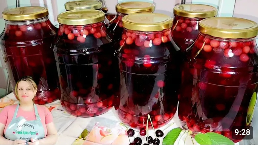 КОМПОТ ИЗ ЧЕРЕШНИ НА ЗИМУ. ПЕРВЫЕ ЗАГОТОВКИ К ЗИМЕ.🍒🍒🫙 смотреть онлайн