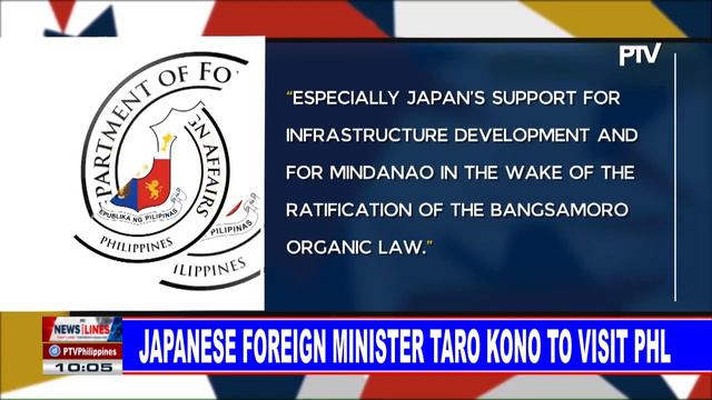 Japanese Foreign Minister Taro Kono to visit PHL смотреть онлайн