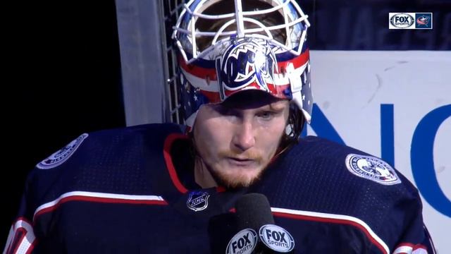 With Dad watching, Joonas Korpisalo comes up big for Columbus | BLUE JACKETS-STARS POSTGAME смотреть онлайн