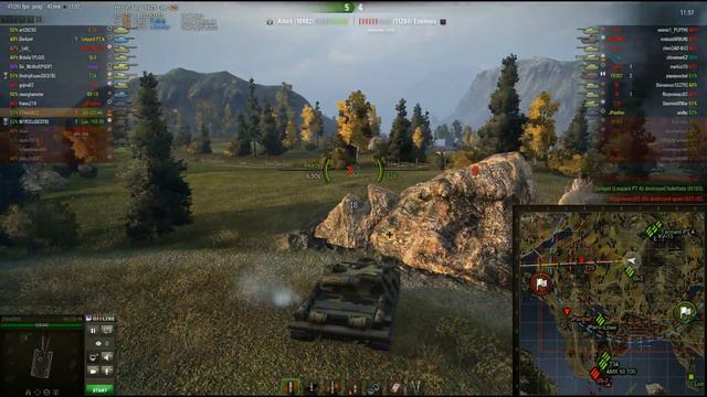 SU-122-44 ace tank on Fjords, World Of Tanks смотреть онлайн