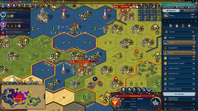 [Civ6 Conqistadors tactic] Conqistadors fighting Insane [lvl10] bots. смотреть онлайн