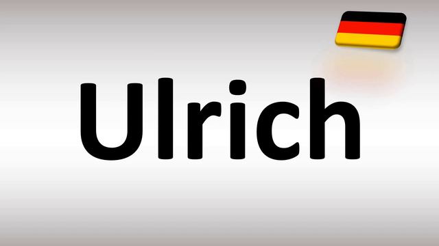 How to Pronounce Ulrich in German смотреть онлайн