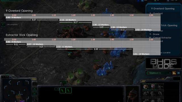 BHOS mode #4: 9 Overlord or Extractor trick? Zerg - Starcraft 2 смотреть онлайн