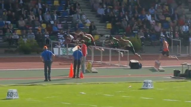 110m Hurdles Men FBK 2011 season best Dayron Robles 13.07s slowmo смотреть онлайн