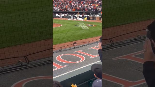Gerrit Cole is a legend for this🤣 #mlb #baseball #peekaboo #gerritcole #yankees #funny смотреть онлайн
