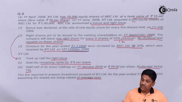 Problem no 2 Based on Investment Account - Investment Accounts - CA IPCC Accounts смотреть онлайн
