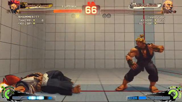 cripplesnake(gouken) vs jbhammer777(akuma) смотреть онлайн