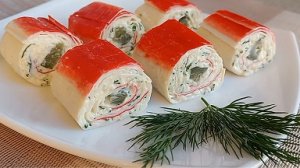 ЗАКУСКА из КРАБОВЫХ ПАЛОЧЕК Вкусная закуска за 10 минут!