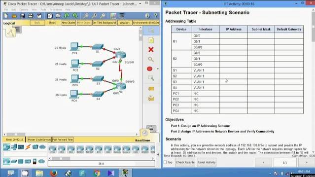 8.1.4.7 Packet Tracer - Subnetting Scenario смотреть онлайн