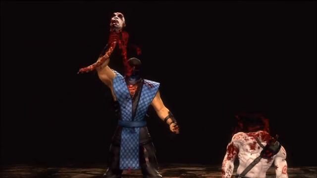 Mortal Kombat 9 - Sub-Zero "Spine Rip" (DLC) Fatality смотреть онлайн