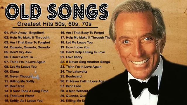 Old Songs 50s, 60s, 70s - Andy Williams, Elvis Presley, Tom Jones, Paul Anka, Matt Monro, Engelbert смотреть онлайн