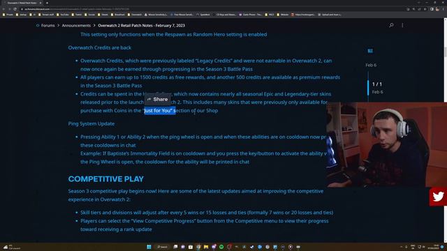 Gold Noob Reaction to Season 3 Patch Notes смотреть онлайн