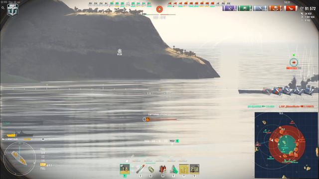 Cruiser Minotaur: 4,2k BXP, hectic zoom - World of Warships смотреть онлайн